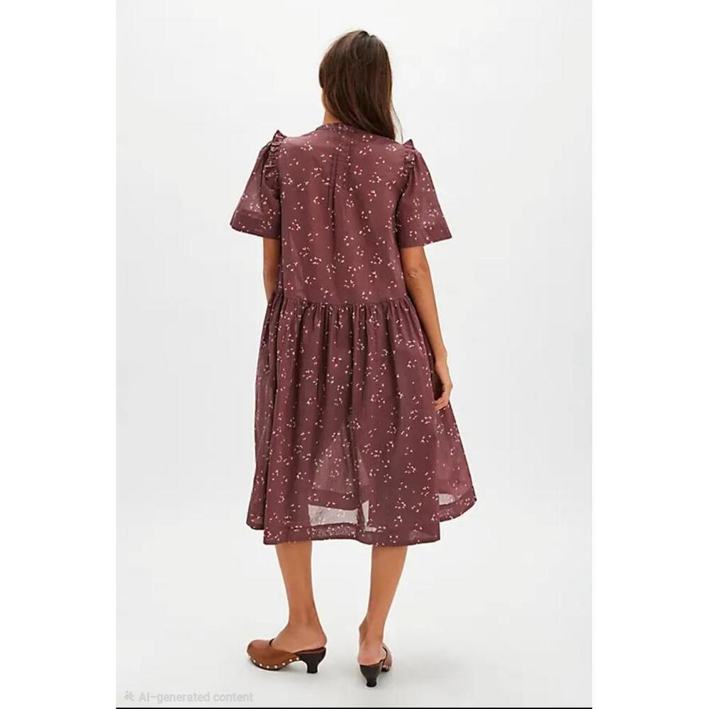 Free People  Bella Mae Midi Dress - Bittersweet Combo - Picture 2 of 6